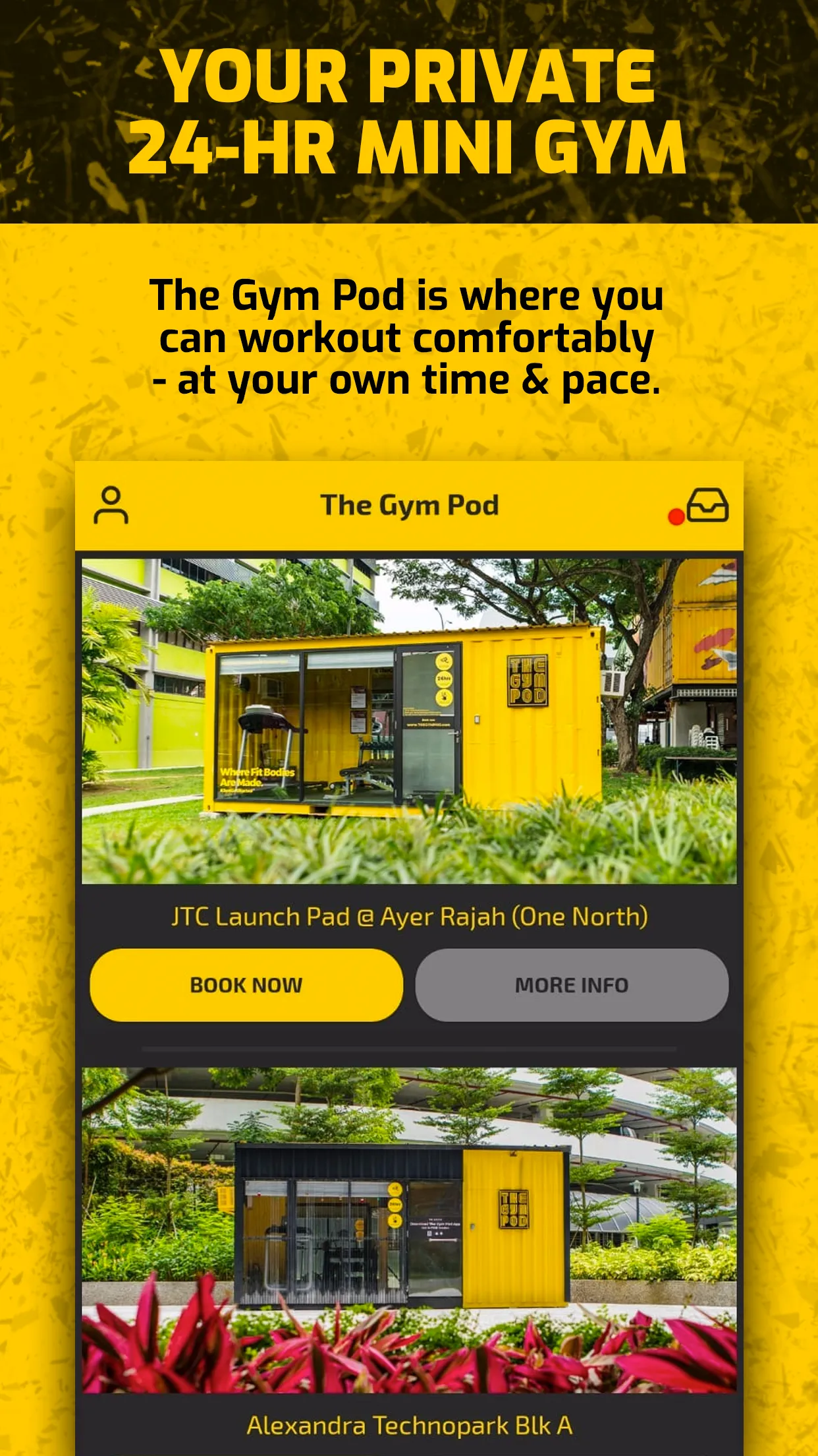 The Gym Pod store image, a 24-hour mini gym