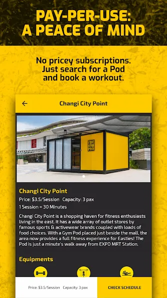 The Gym Pod store image, pay-per-use booking